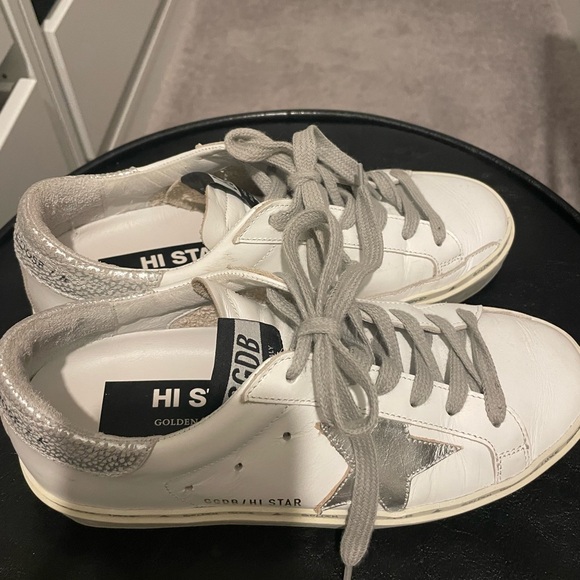 Women’s Golden Goose Hi Star Platform Sneakers Size 5 - Picture 2 of 10